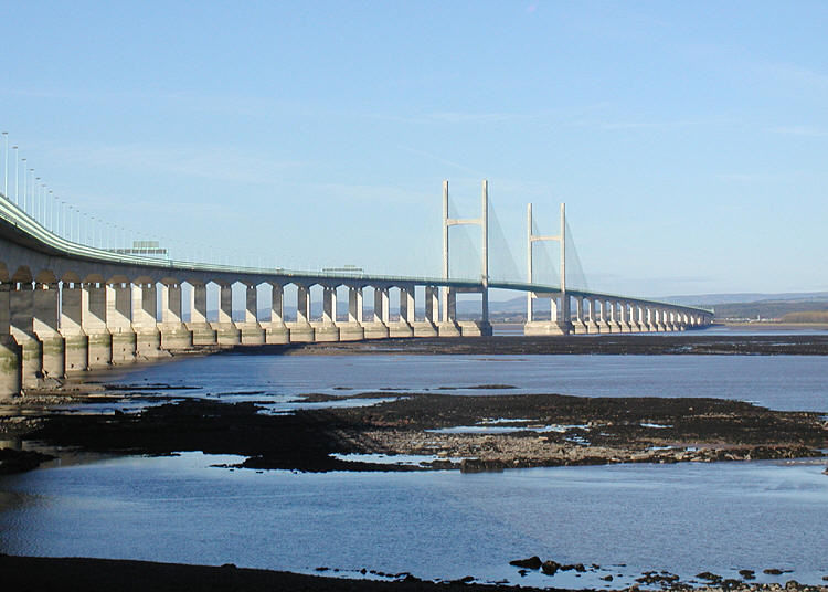 The Second Severn Crossing, which connects England to Wales, was built by John Laing over a period of four years, opening to traffic in 1996. Source: Wikimedia Commons
