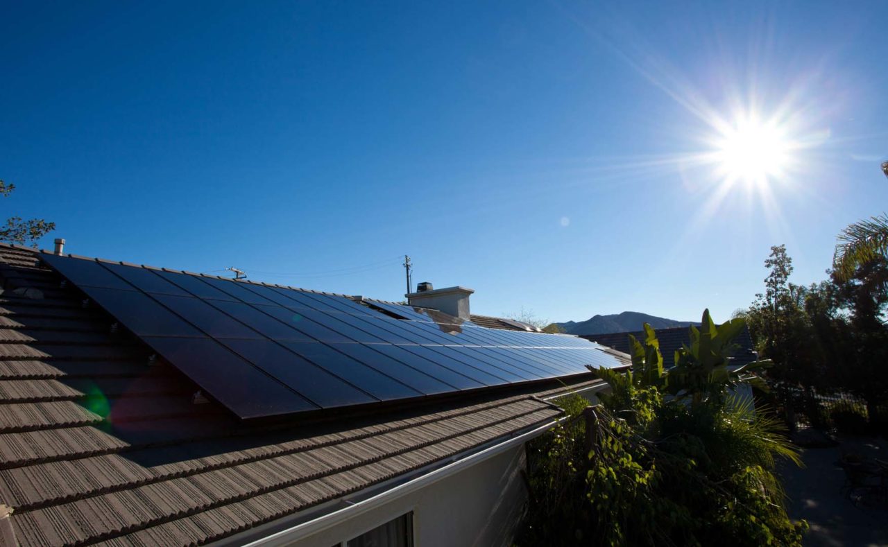A OneRoof Energy residential solar installation. Source: cleanenergyauthority.com