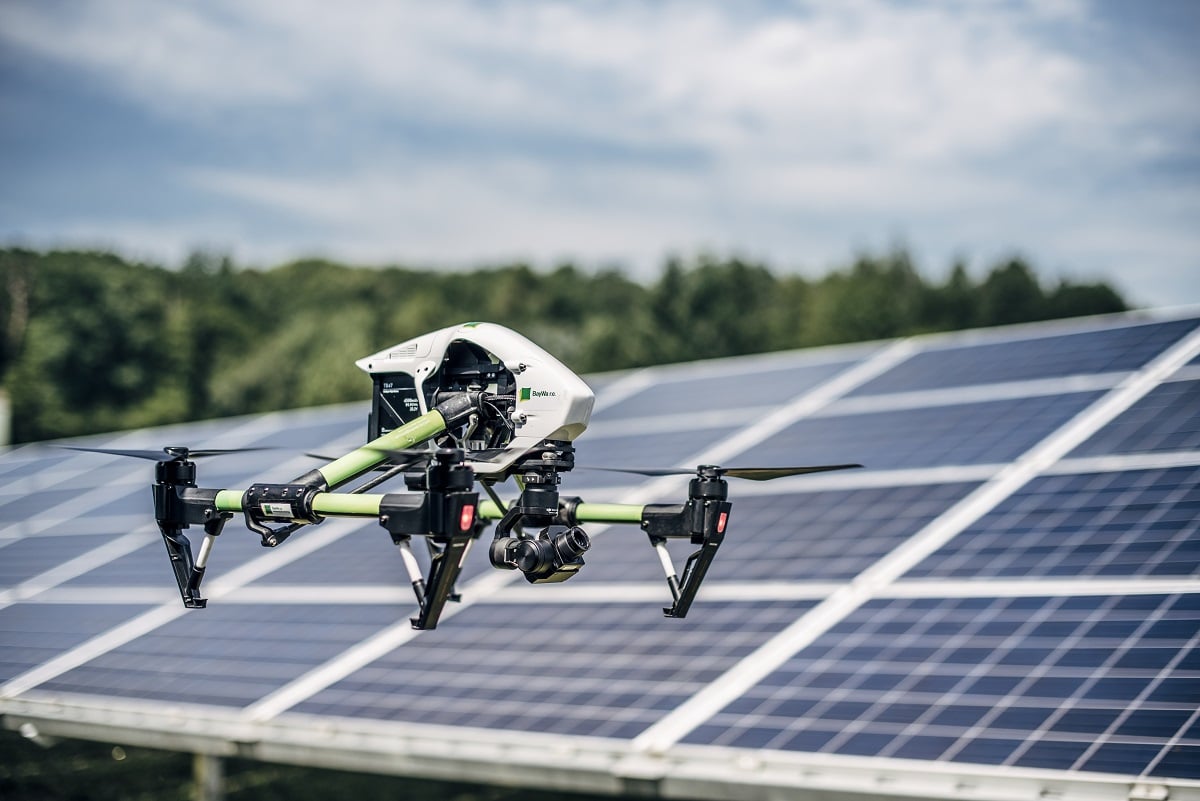 Drone-enabled inspections of PV power plants are increasingly popular in solar O&M. Image: BayWa r.e.