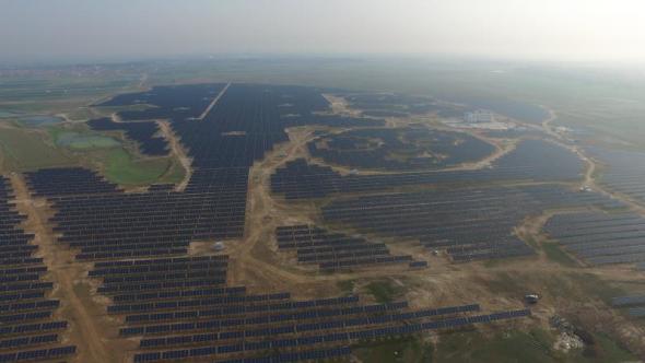 Panda Green Energy Group real view of Panda-shaped PV Power Plant July, 2017