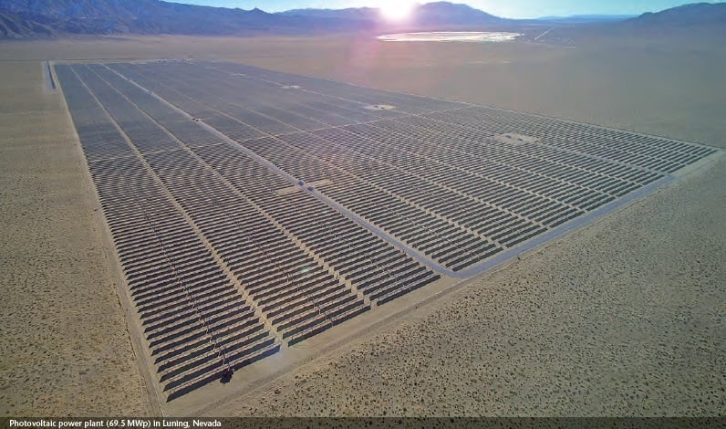 The project was said specifically to be built with ‘American-made solar panels’. Image Phoenix Solar