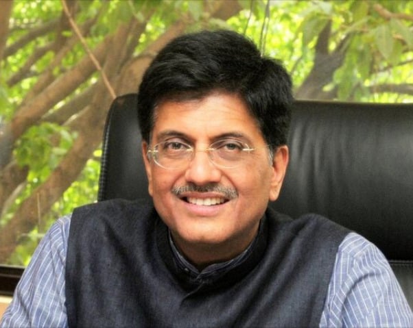 Energy Minister Piyush Goyal has worked on solar, wind, transmission and energy efficiency. Credit: Piyush Goyal Twitter