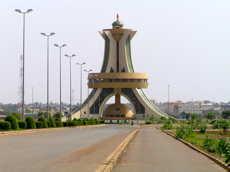 Memorial to the National Heroes in Ouagadougou, Burkina Faso. Source: Flickr Jeff Attaway