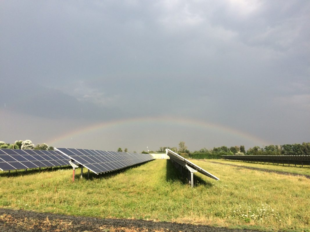 DSM's AR coatings can be applied on older PV panels in existing solar parks that use modules without an AR coating. Image: DSM