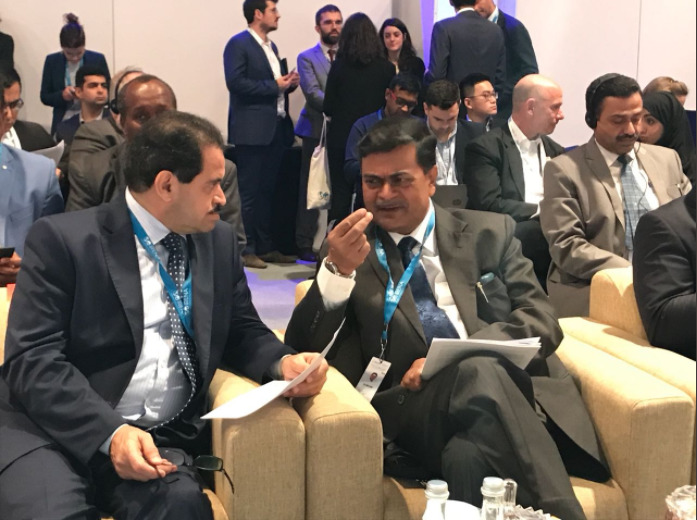 Announcements were made at the ISA Forum in the the World Future Energy Summit (WFES), in Abu Dhabi. Credit: Twitter: R.K. Singh