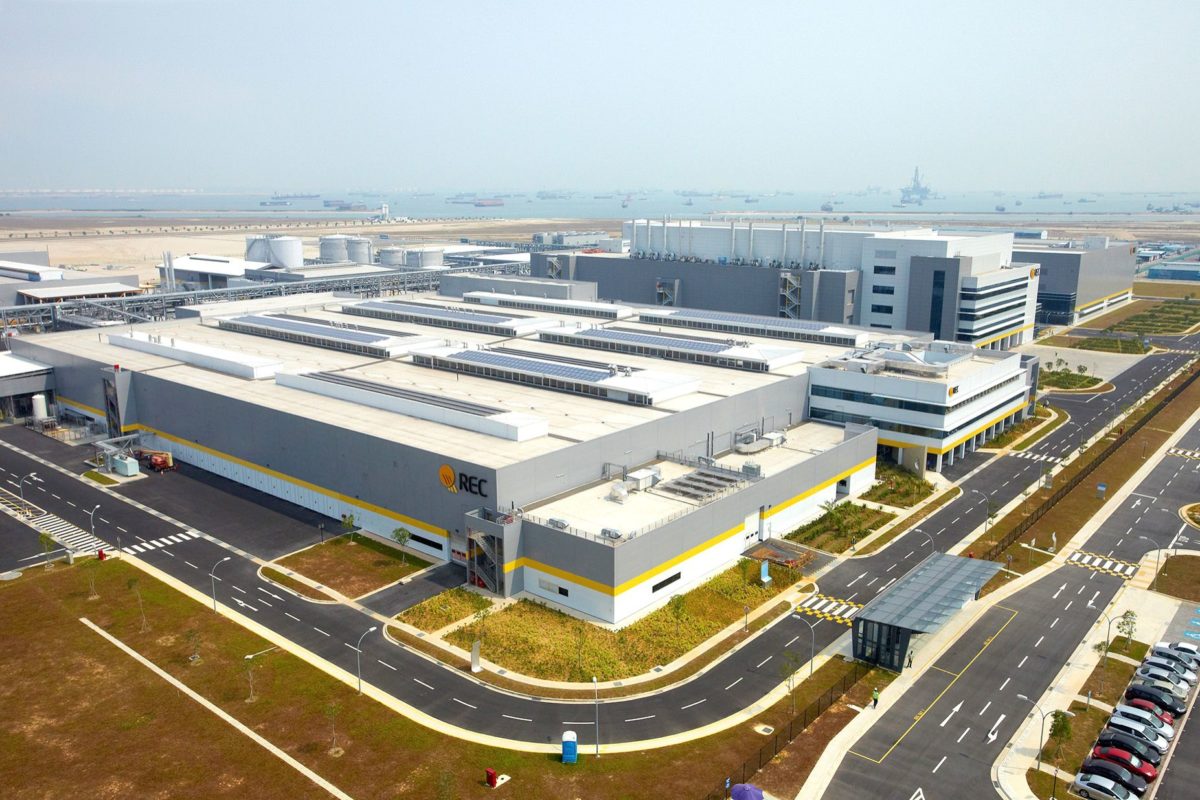 REC's plant in Singapore. Source: REC Solar.