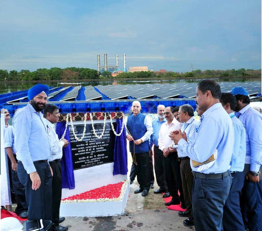 RGCCPP is already home to a 100kW floating solar plant that was inaugurated in March 2017. Credit: NTPC