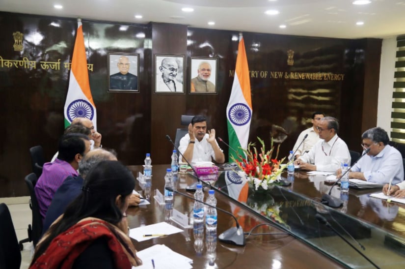 Indian power minister R.K. Singh meets with the energy storage manufacturing industry. Credit: R.K Singh Twiiter