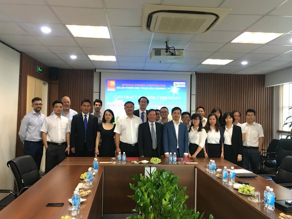 Risen Energy said that it had won a bid for the NHI HA 50MW PV project in Ninh Thuan will be owned by Vietnam-based shopping mall and hotel developer, Bitexco Group's subsidiary Thap Cham Solar. Image: Risen Energy