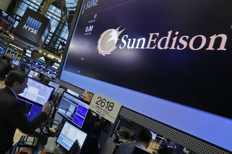 SunEdison, who expanded into all continents except Antarctica at the height of its success, now sinks in US$12 billion worth of debt and US$16.1 billion in liabilities. Source: WSJ