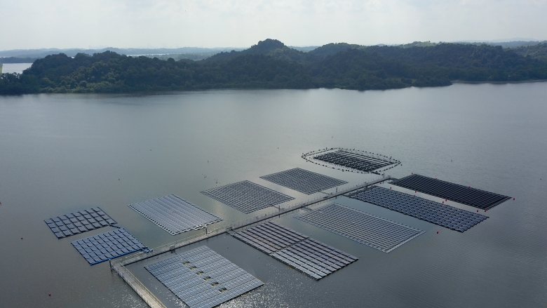 PUB's floating solar move comes after the utility had institute SERIS test the technology on Tengeh (Credit: SERIS)