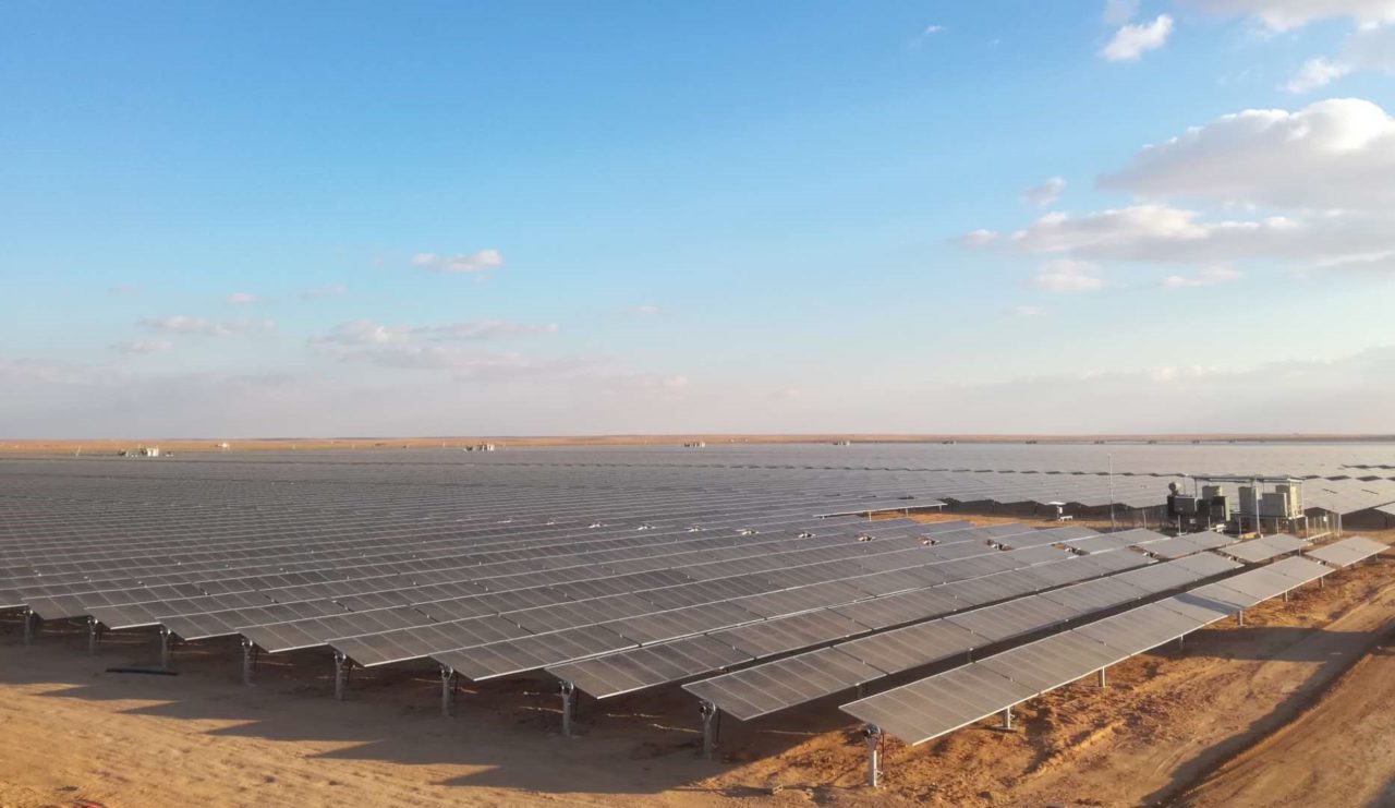 The 300MW Sakaka project, the first large ground-mount plant in Saudi Arabia. Image: Huawei