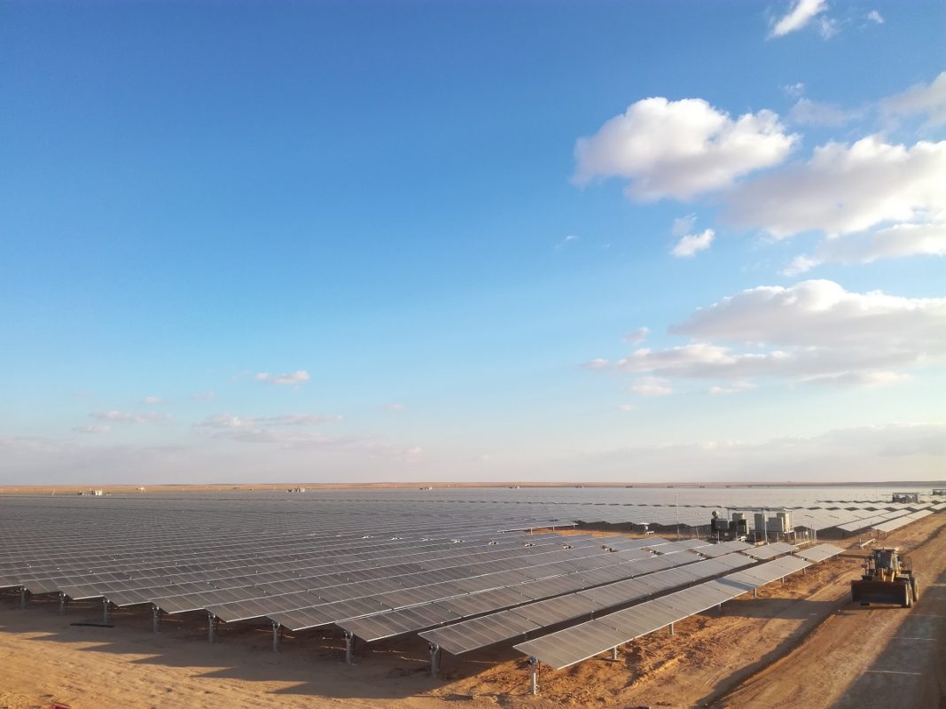 The 300MW Sakaka solar farm in Saudi Arabia. Image: Huawei. 
