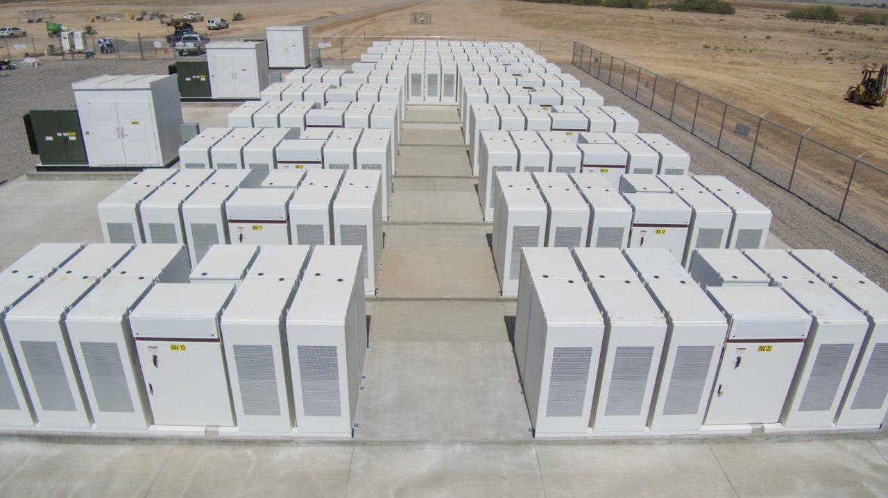 The Salt River battery storage project in Arizona. Image: NextEra. 