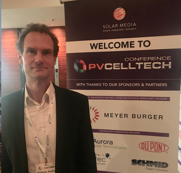 Christian Buchner, Vice President of the Photovoltaics BU at leading PV equipment supplier SCHMID Group at PV CellTech 2018. Credit: Solar Media