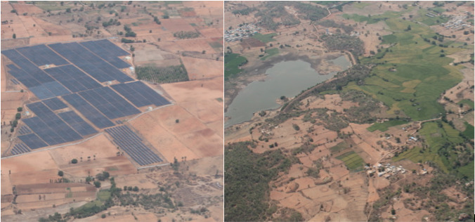 Irrigated green land and the parched regions of Karnataka