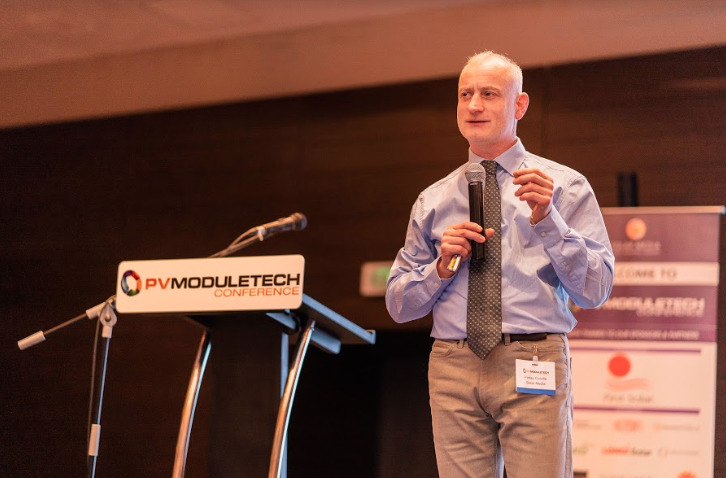 Finlay Colville, head of research at PV-Tech & Solar Media, opens the PV ModuleTech 2018 conference in Penang, Malaysia.