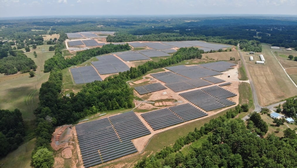 Ruff Solar, a 32MW site that went online last month, is the largest project included in the purchase agreement. Image: Cypress Creek.