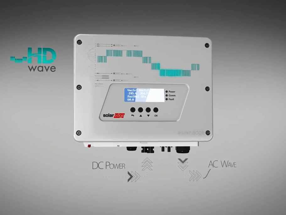 SolarEdge HD Wave lightweight inverter. Image: SolarEdge. 