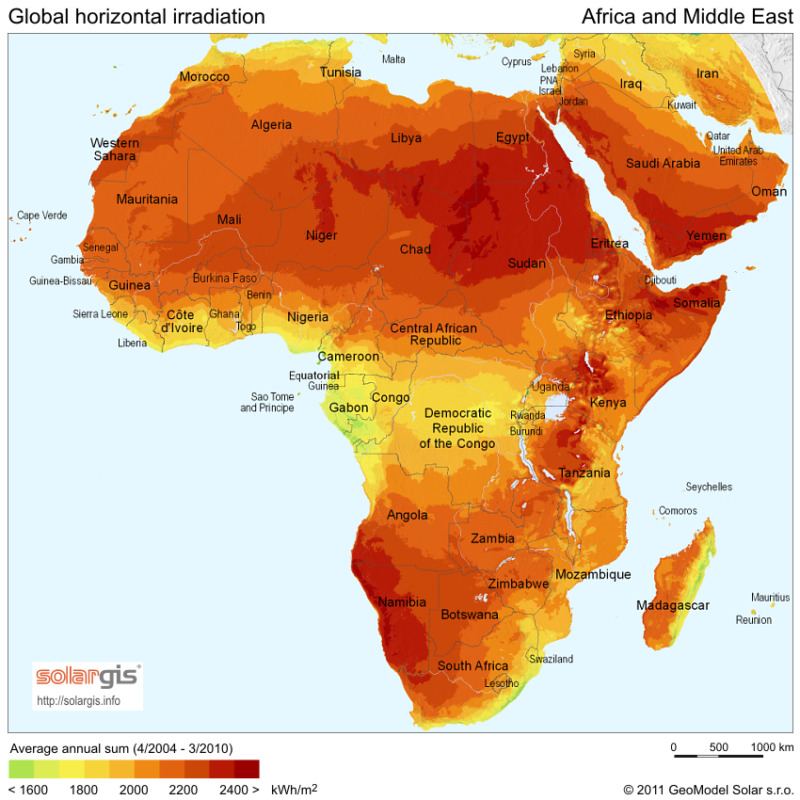 Such rate hikes are being seen across Africa. Credit: SolarGis