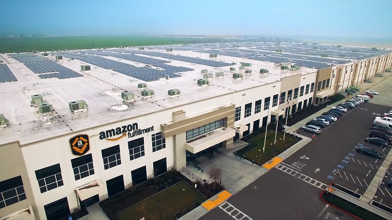 Amazon has become one of the world's top solar PPA offtakers as it works to reach net-zero emissions by 2040. Image credit: Amazon