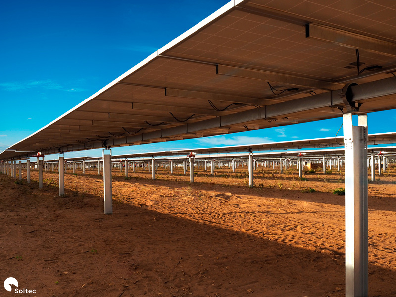 The 101MW PV project stands as the third large-scale PV tracking plant executed by Soltec in Brazil. Image: Soltec