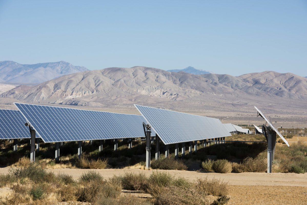 The 155MW project is located on approximately 283 hectares of abandoned farmland 112km north of Los Angeles. Image: Swinerton Renewable Energy