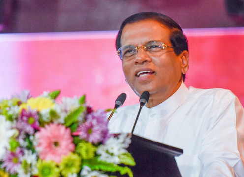 Sri Lanka president Maithripala Sirisena and the Cabinet are pushing forward with solar energy plans. Credit: Twitter Maithripala Sirisena