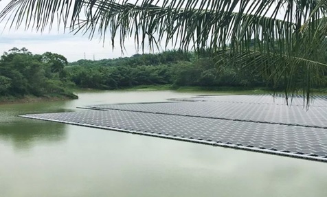 PV Tech recently highlighted Sungrow's experience with a 1.9MW FPV plant in southern Taiwan, which encountered both a drought and then a typhoon soon after completion, this year. Image: Sungrow