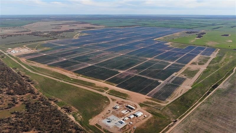 The 255MW Sunraysia Solar Farm in Australia is one of the renewable assets that John Laing is looking to offload. Image: Sunraysia Solar Farm/Twitter. 