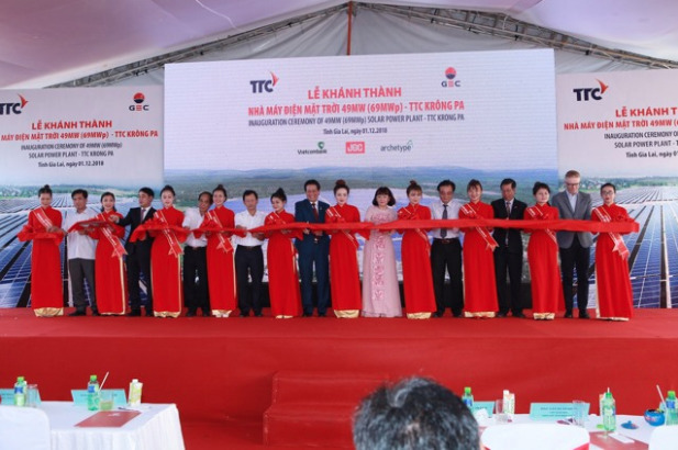 In October, the TTC Group and GEC also opened the 48MW Phong Dien solar power plant in Thua Thien-Hue Province. Credit: TTC Group