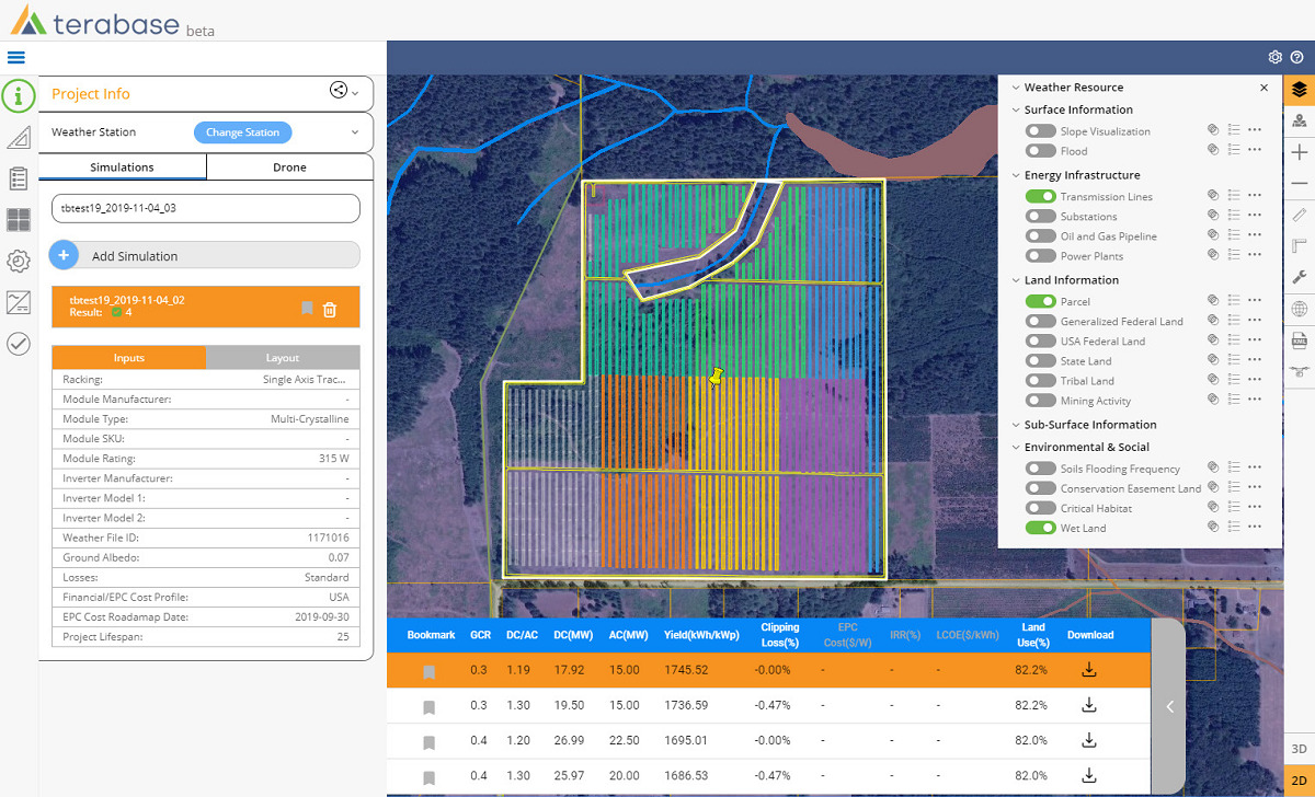 Terabase Energy's software platform in action. Image: Terabase Energy.