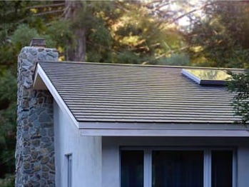 First pictures of slate design solar tiles from Tesla. Image: Tesla