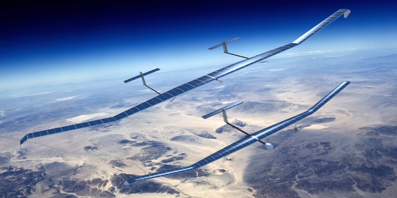 Airbus Defence and Space's next generation of Zephyr HAPS drones will be powered by MicroLink Devices solar sheet technologies. credit: Airbus