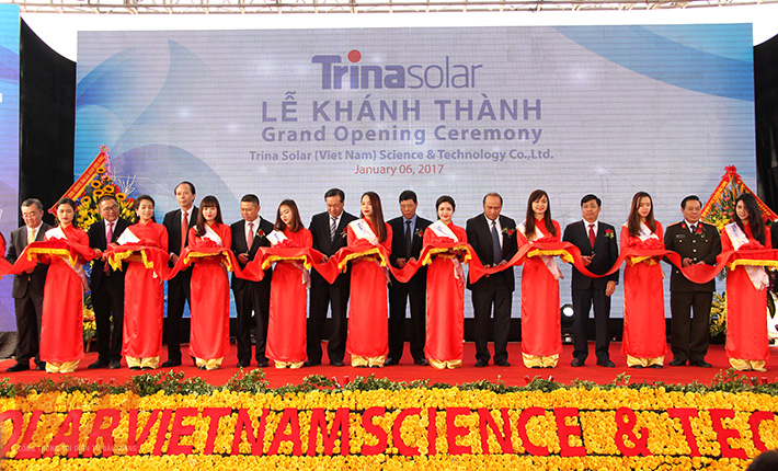 Trina Solar's PV manufacturing plant in Bac Giang, Vietnam. Credit: Bac Giang government