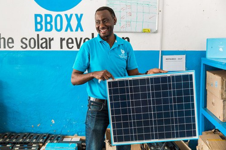 As part of this partnership, BBOXX has already deployed the first of GE’s Hybrid Distributed Power (HDP) systems in the city of Goma. Image: Twitter - BBOXX