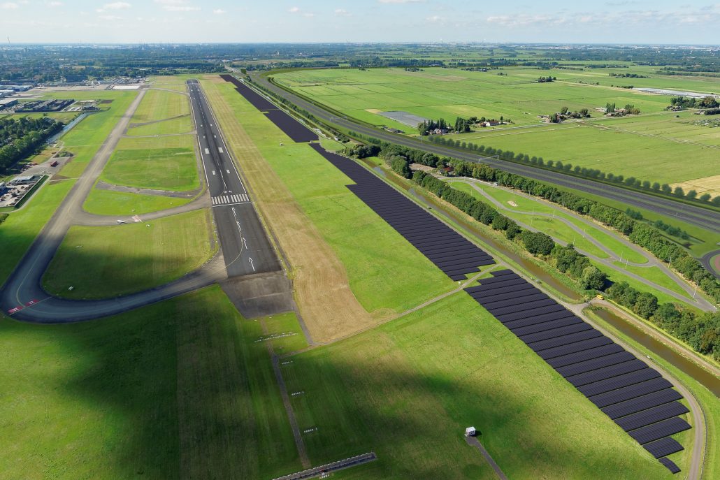 Unisun Energy is also preparing to start another 16MW utility-scale solar power plant along the runway of Rotterdam Airport. Image: Unisun Energy