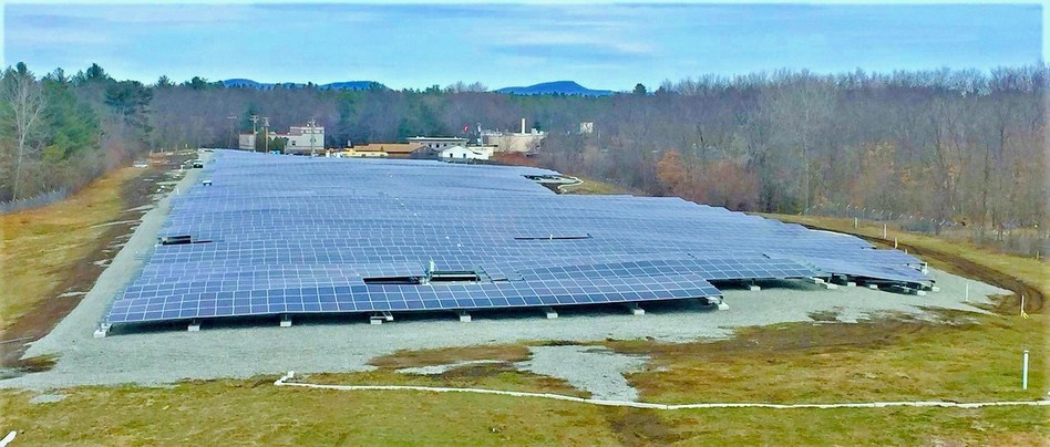 The largest installation — a 5MW PV project — was completed as part of an agreement with owner Captona Partners at the closed Hudson/Stow landfill. Image: Waste Management