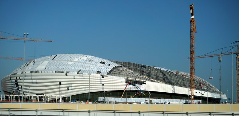 The Al Wakrah Stadium in Doha, being built in preparation for the 2022 Fifa World Cup. Photo: Flickr, Matt Kieffer