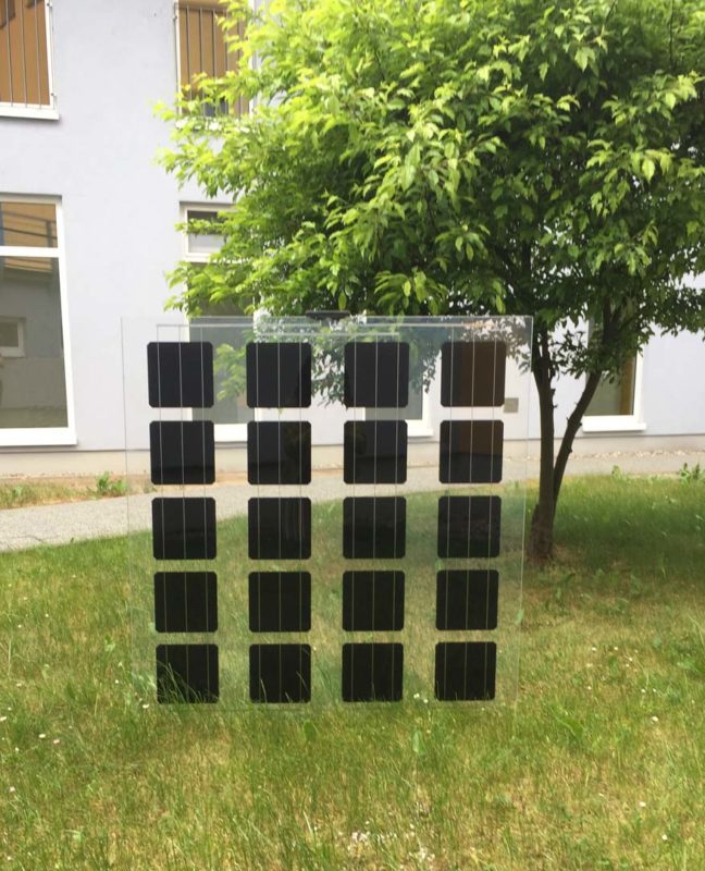 With a black or transparent appearance, the ‘Elegante’ monocrystalline glass-glass module becomes an integral part of buildings. Image: aleo solar