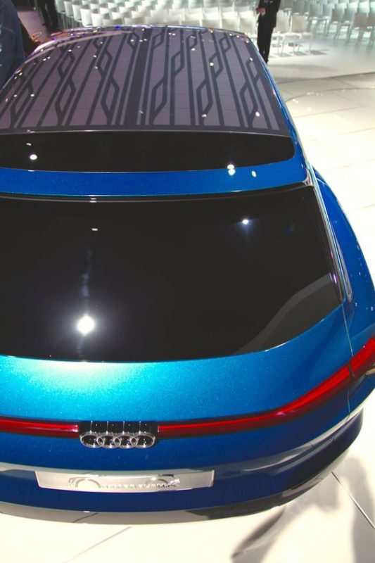 Initially, the project is expected to lead to Alta Devices solar cells being integrated into a panoramic glass roof and later be integrated on as much of an EV’s roof surface. The electricity generated would be intended to support air-conditioning and seat heater applications, reducing the demand on the battery system. Image: Audi