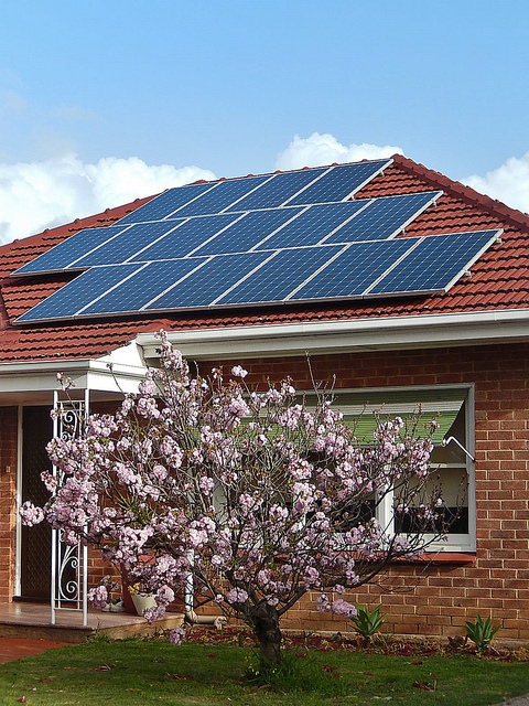 Existing rooftop solar in South Australia. Each home in the new project will be equipped with 5kW of solar PV and a 13.5kWh Tesla Powerwall 2. Image: Flickr user Michael Coghlan.