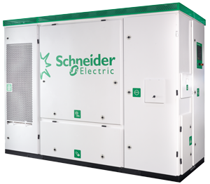 The system is claimed to lower capital expenditure due to its 1500VDC configuration resulting in the need for fewer inverter stations, less equipment and less wiring. Image: Schneider Electric