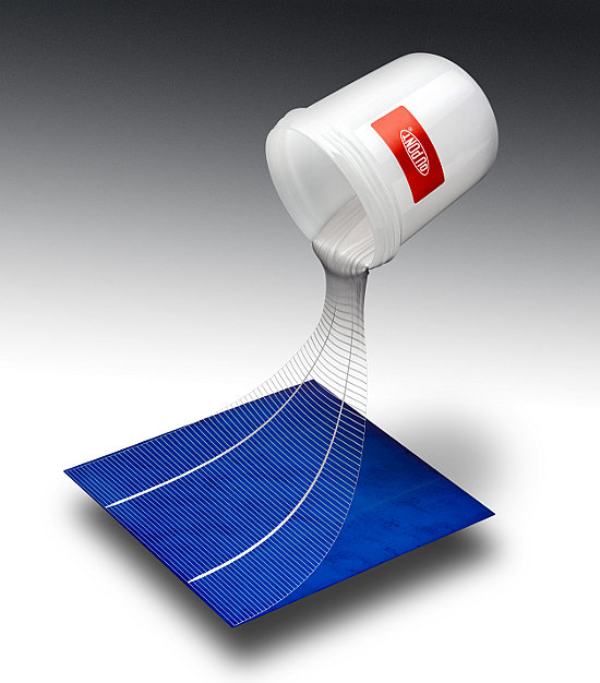 DuPont Solamet PV19B is a highly conductive silver composition, part of the PV19x family, with new material science which enables finer line design and excellent printability. Image: DuPont
