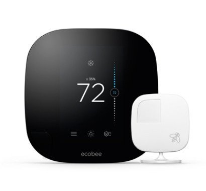 ecobee 3 is capable of monitoring temperatures in every room of a household by using room sensors. Credit: ecobee3