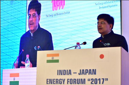 Japan's Softbank, which has major solar plans in India, will also soon close on a US$100 billion technology fund. Twitter: Piyush Goyal