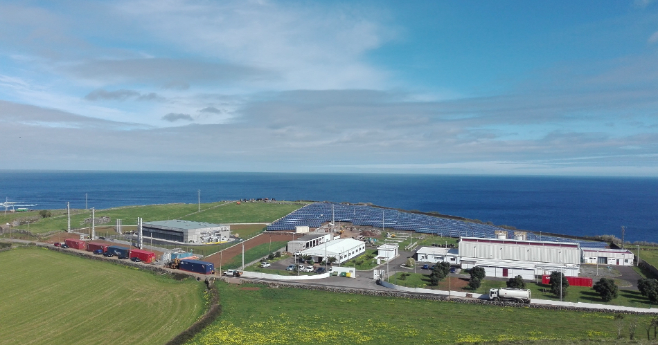 An existing remote microgrid project integrating renewable energy and energy storage, on the Portugese island Graciosa. Image: Younicos. 