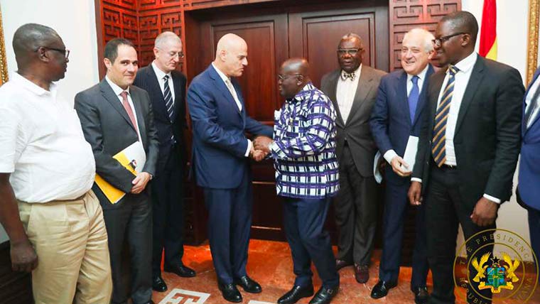 The President of the Republic of Ghana, Nana Addo Dankwa Akufo-Addo, met with Eni CEO Claudio Descalzi back on Nov. 3. Image: Eni