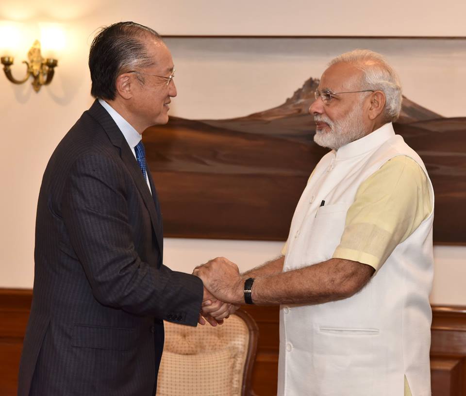 Jim Yong Kim and India's prime minister, Narendra Modi met today to sign the historic agreements. Source: World Bank Group