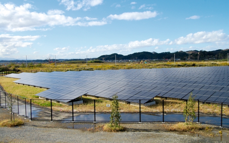 Utility-scale solar in nearby Matsushima. Image: Andy Colthorpe.